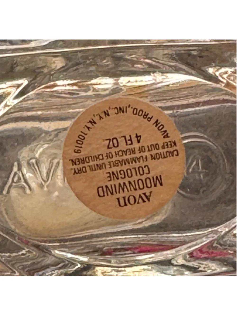 Vintage Avon Moonwind Cologne Butterfly Cut Glass Decanter Bottle 4 oz